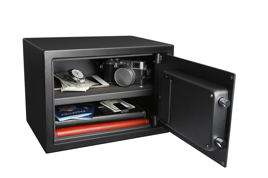 Black Electronic Lock Safe with Backup Key S845268