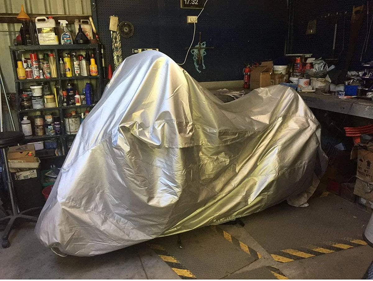 Motorcycle Cover with Reinforced Securing Straps and Storage Bag X292901