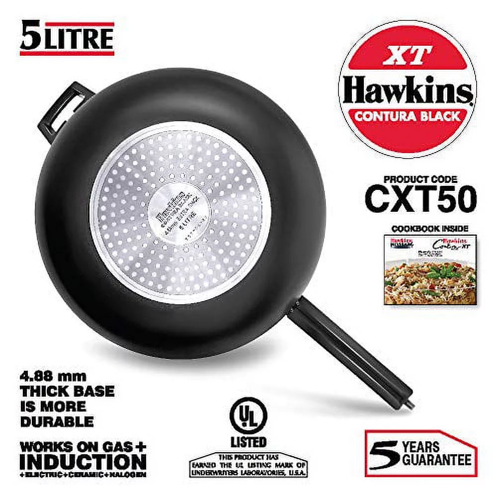 Black 5L Hard Anodized Pressure Cooker G71585
