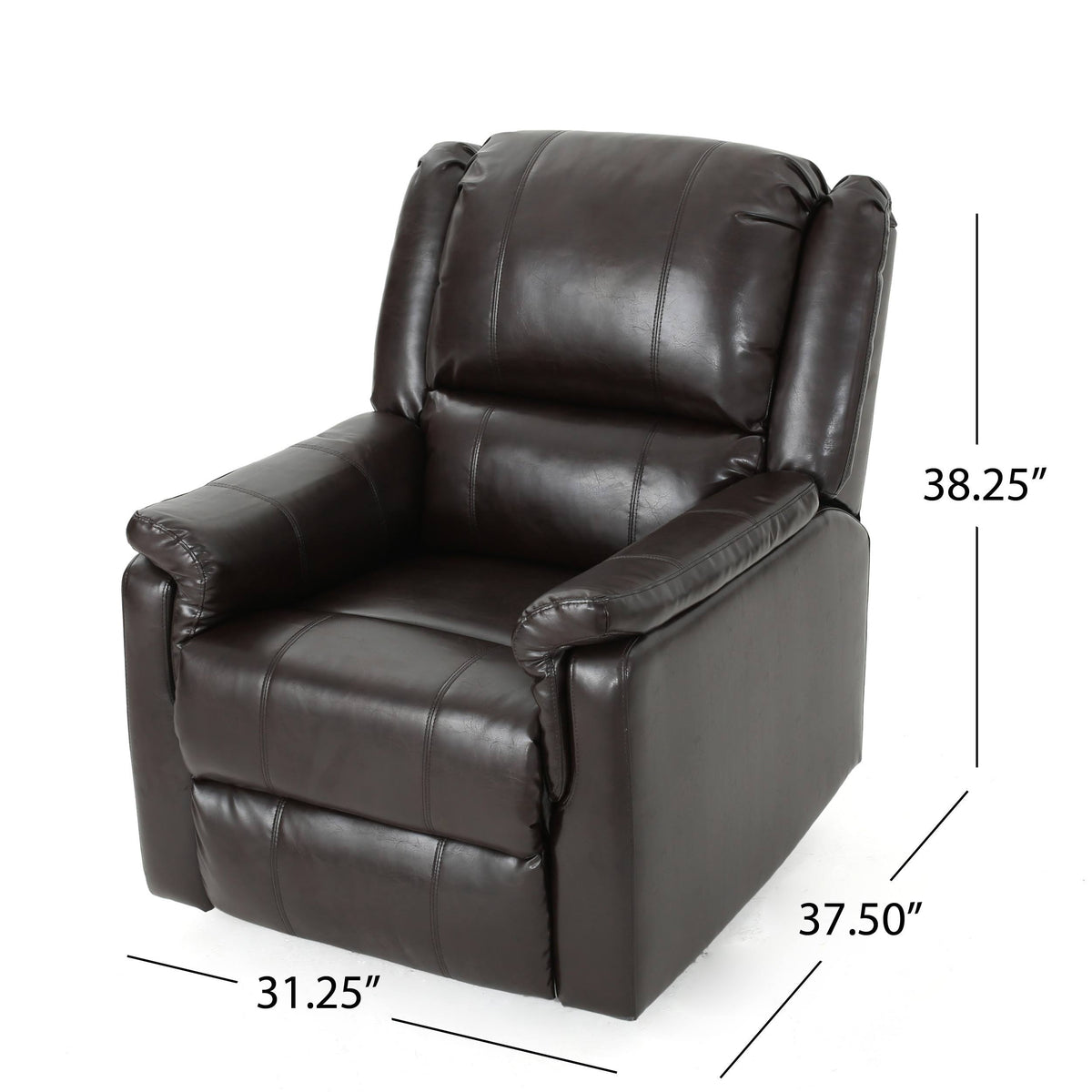 Faux Leather Swivel Gliding Recliner I149