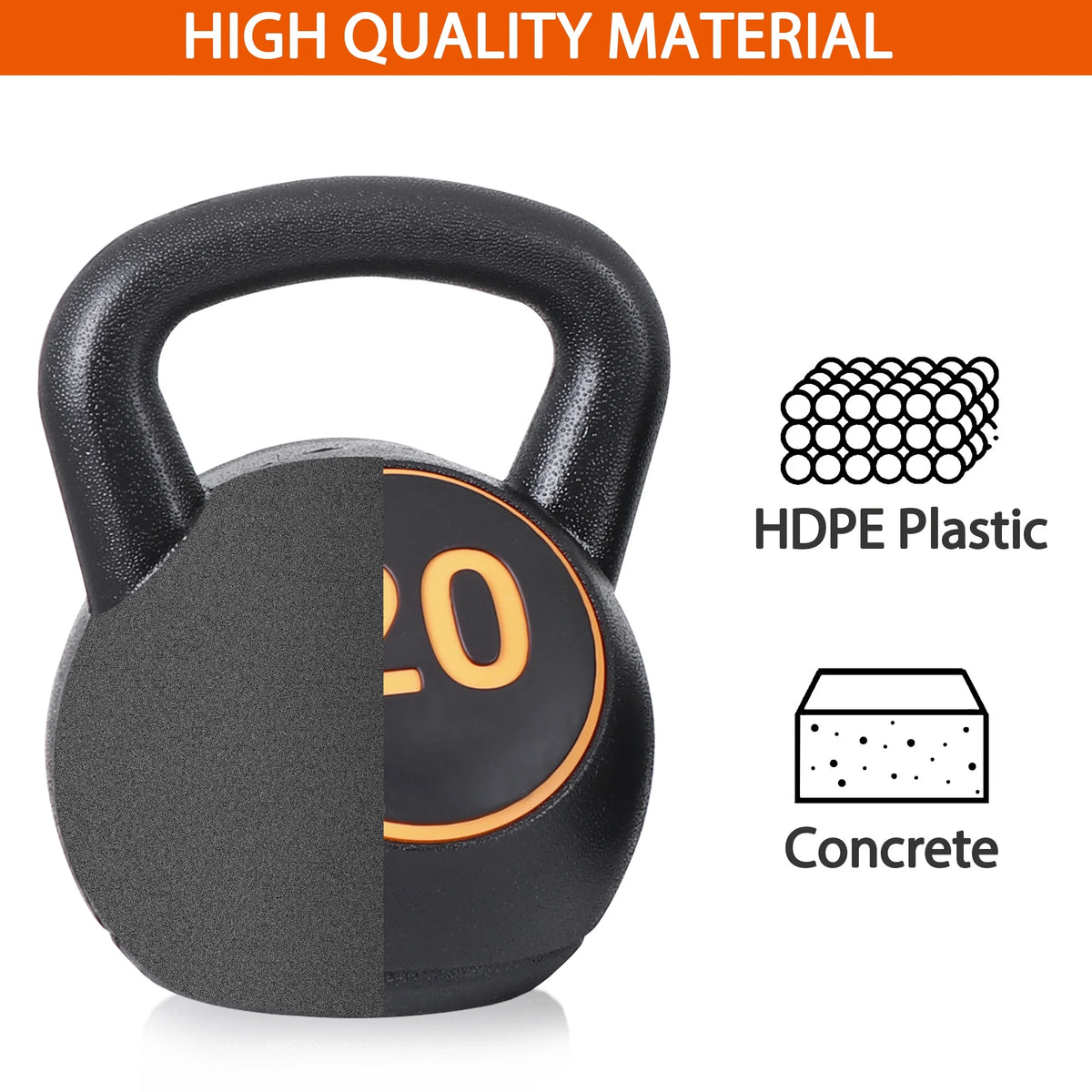 3 Piece 5lb 10lb 15lb Kettlebell Set with Storage Rack M4849