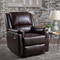 Faux Leather Swivel Gliding Recliner I149