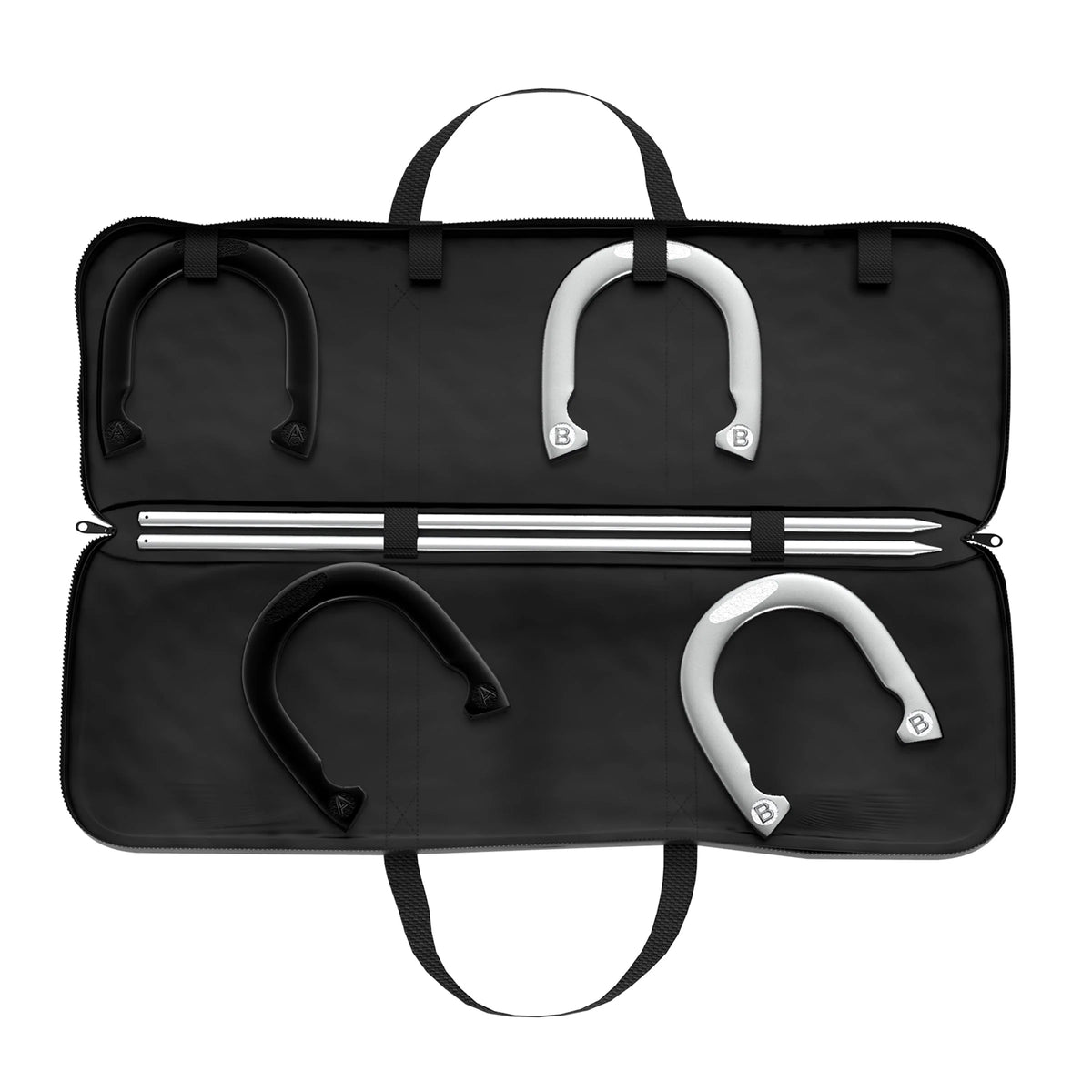 Horseshoe Set with 4 Metal Shoes and 2 Poles C786141
