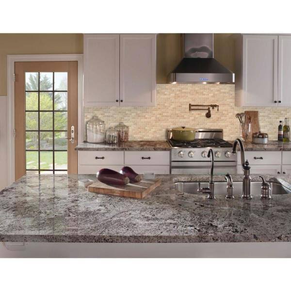 Tumbled Travertine Mesh-Mounted Mosaic Tile W763