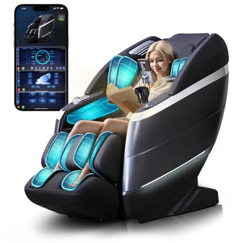 4D Full Body Massage Chair with Zero Gravity Recliner Grey Z44406