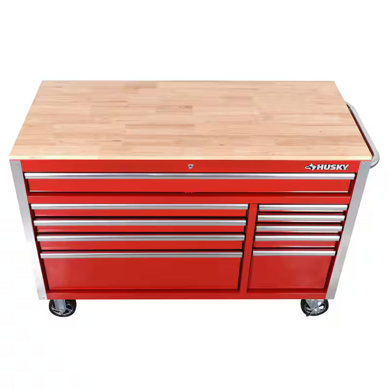 52 in. W Gloss Red Mobile Workbench Tool Chest X71737