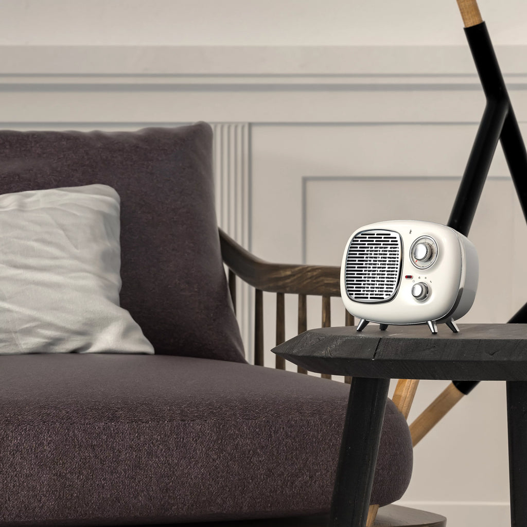 White Retro Heater 1500W U791016