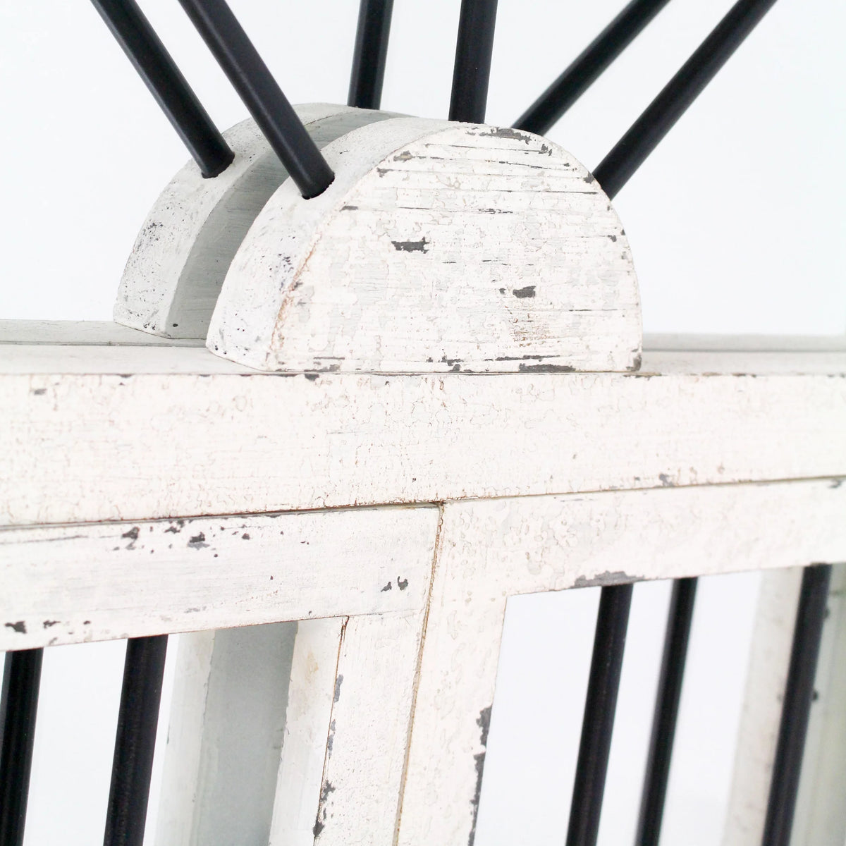 White Arched Window Wall Mirror 42" x 25" R35744
