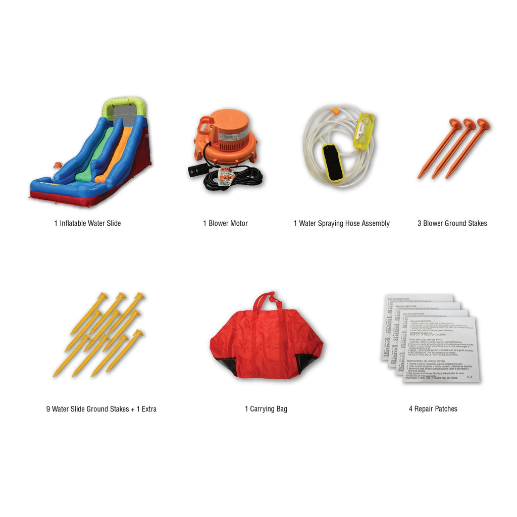 Inflatable Water Racing Slide with Climbing Wall S137