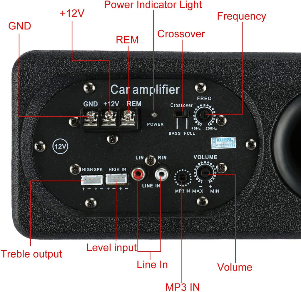 6 Inch Powered Car Subwoofer F3356