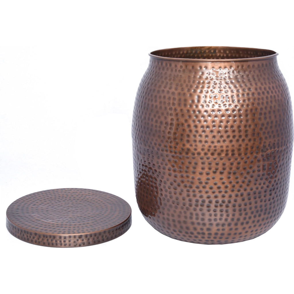 20 Hammered Finish Metal Garden Stool E290