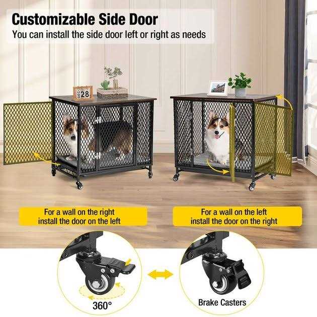 Dog Crate End Table with Tray P9416