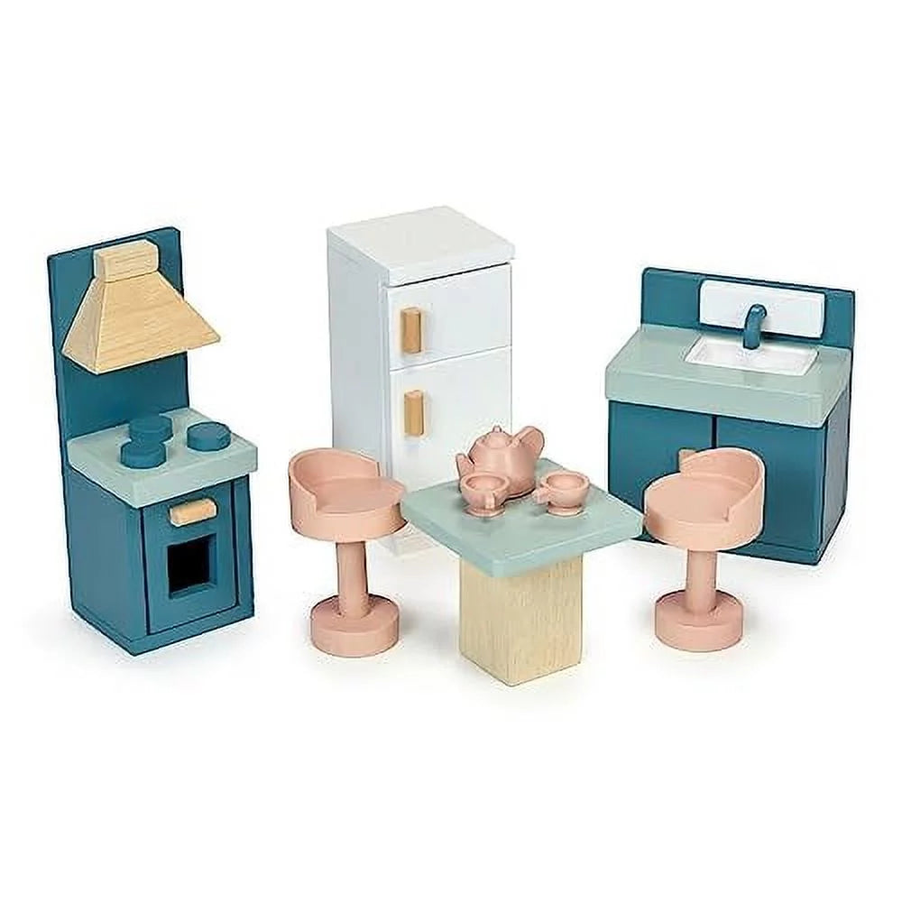Wood Kitchen Dollhouse Furniture Set E2508
