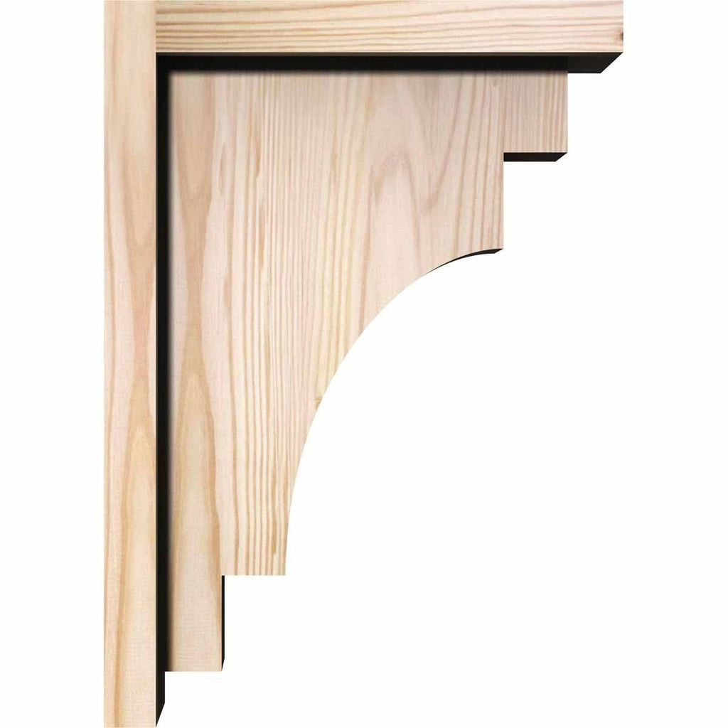 Mediterranean Smooth Corbel with Backplate, Douglas Fir W3674