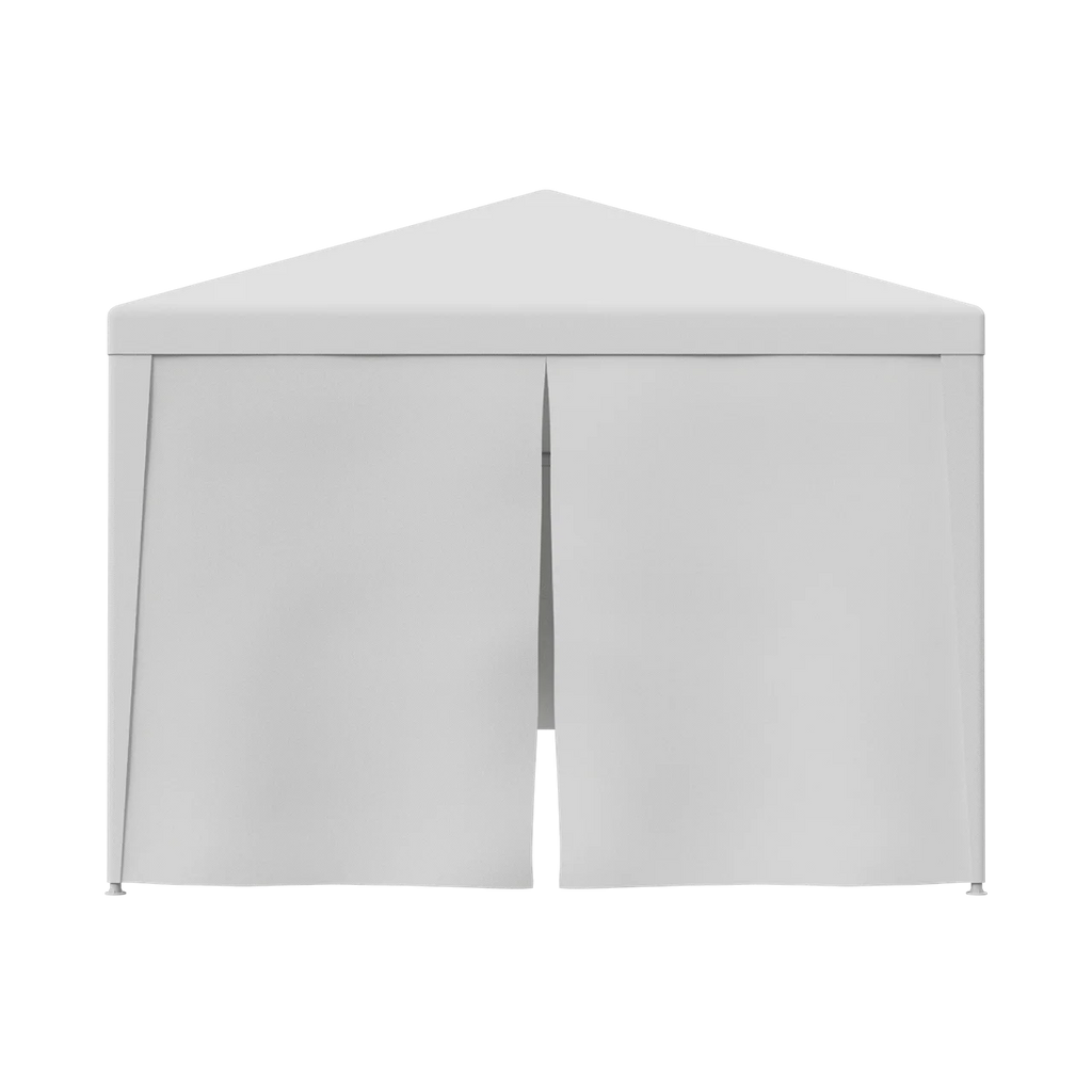 10'x30' White Outdoor Gazebo Canopy with 8 Removable Walls E603976