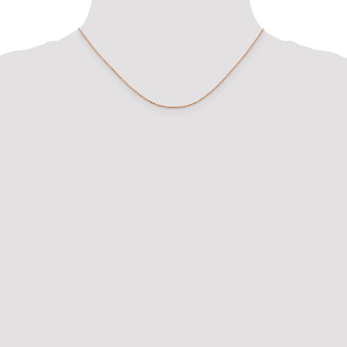 14 Karat Rose Gold Diamond-cut Cable Chain Necklace J942