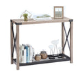 38.82" Grey 2 Tier Farmhouse Console Table G60330