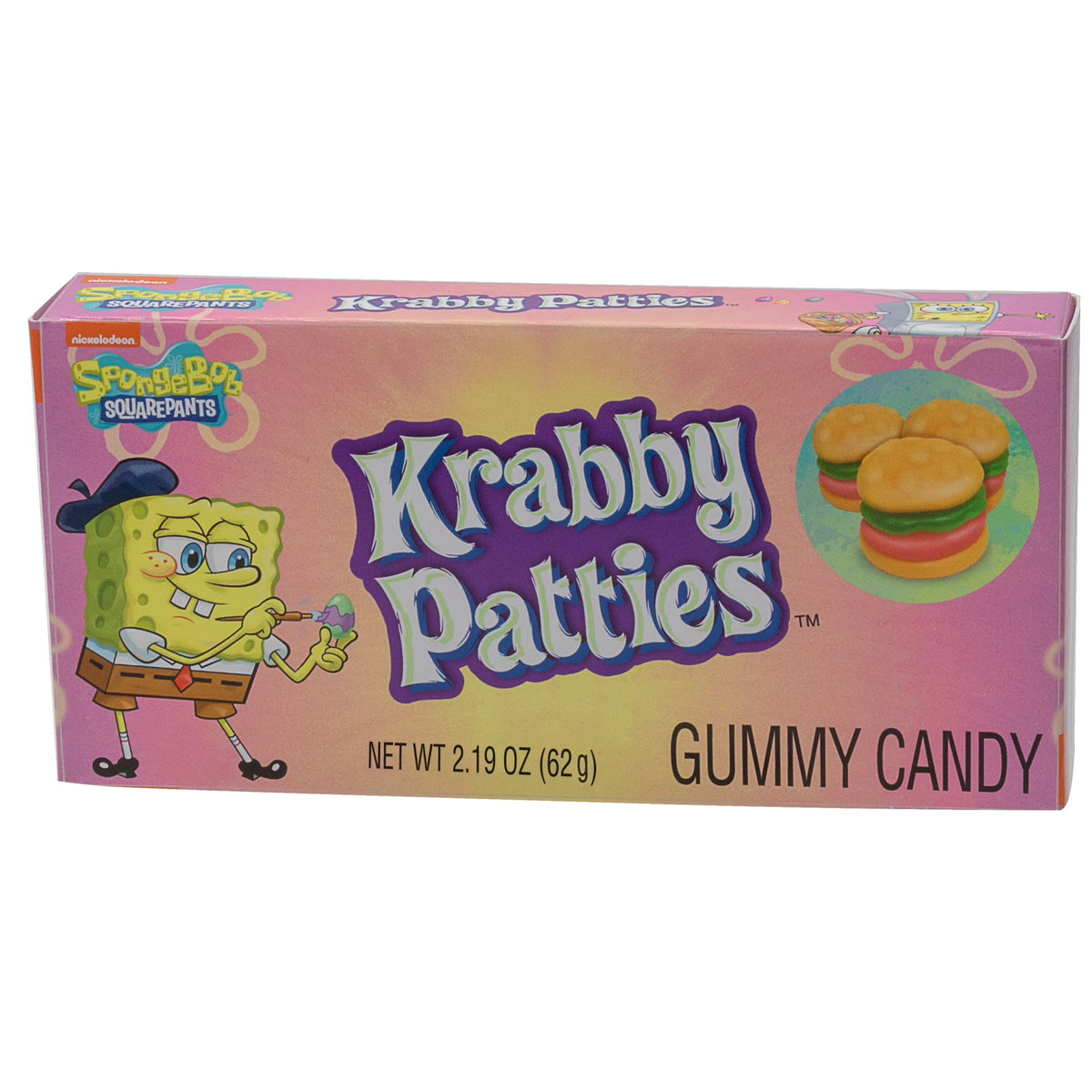 SpongeBob SquarePants Krabby Patties Gummy Candy Box, 2.19oz T591