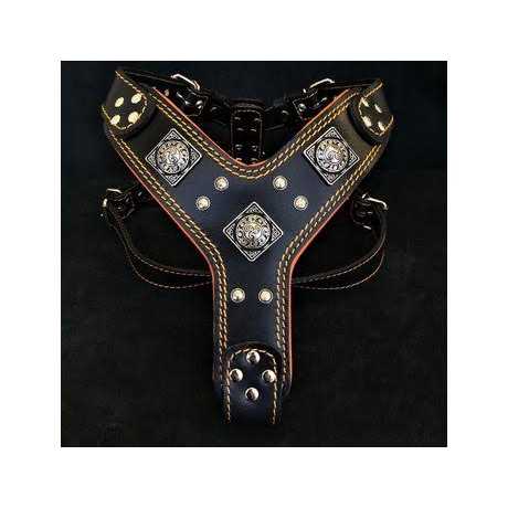Dog Leather Harness E469