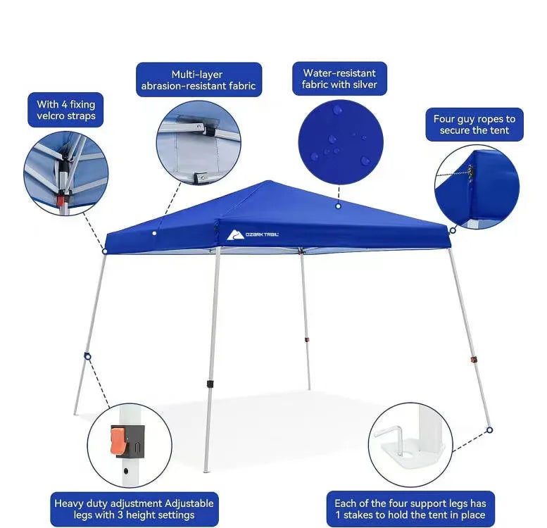 10' x 10' Blue Pop-up Canopy A1917