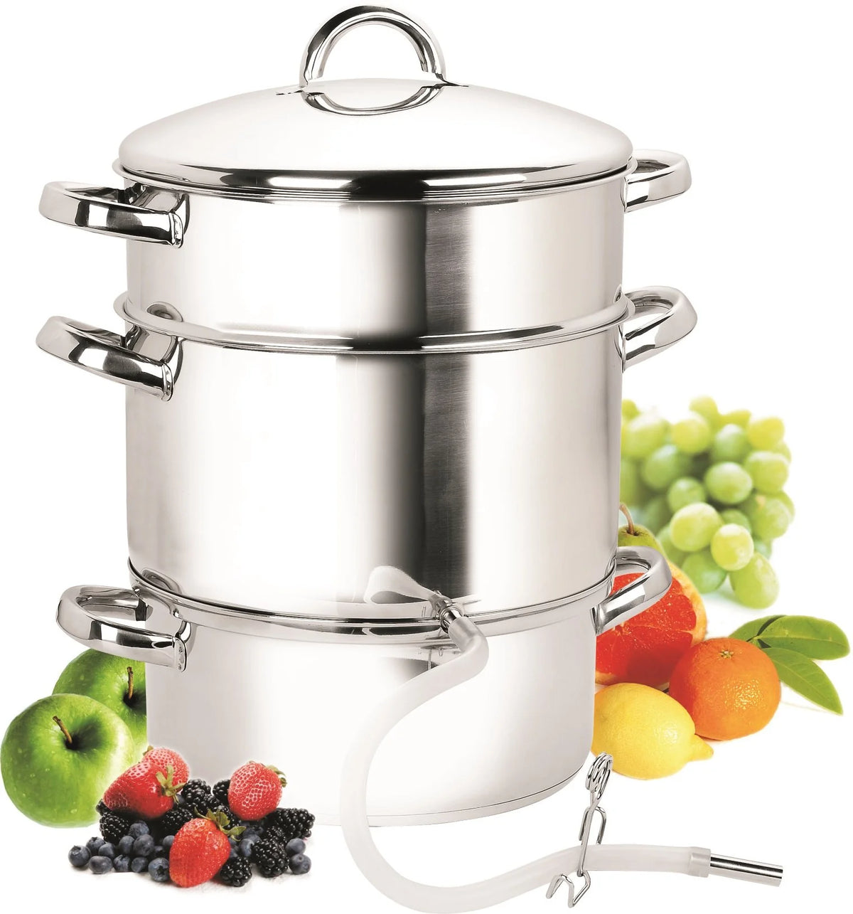 11-Quart Stainless Steel Canning Steamer Pot with Strainer and Lid H911196
