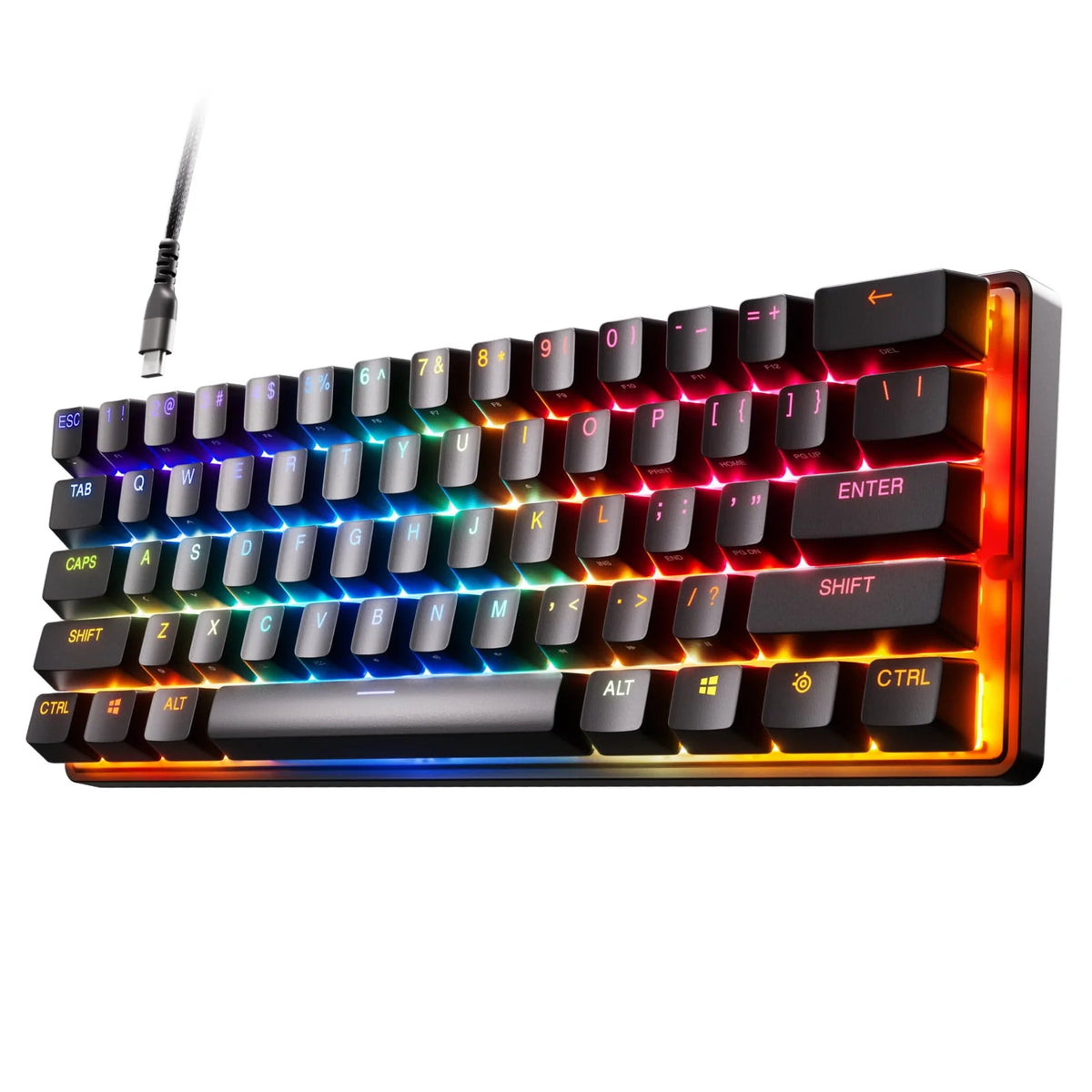Wired 60% Gaming Keyboard with RGB Lighting - Black O70854