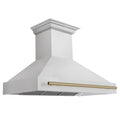 48 Inch Stainless Steel Range Hood with Champagne Bronze Handle A96646