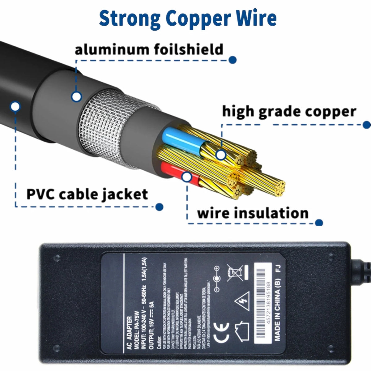 Compatible AC / DC Adapter Power Supply Cord Cable PS Charger W34814
