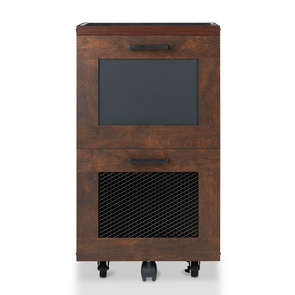 Rustic Walnut 2-Drawer File Cabinet O96443