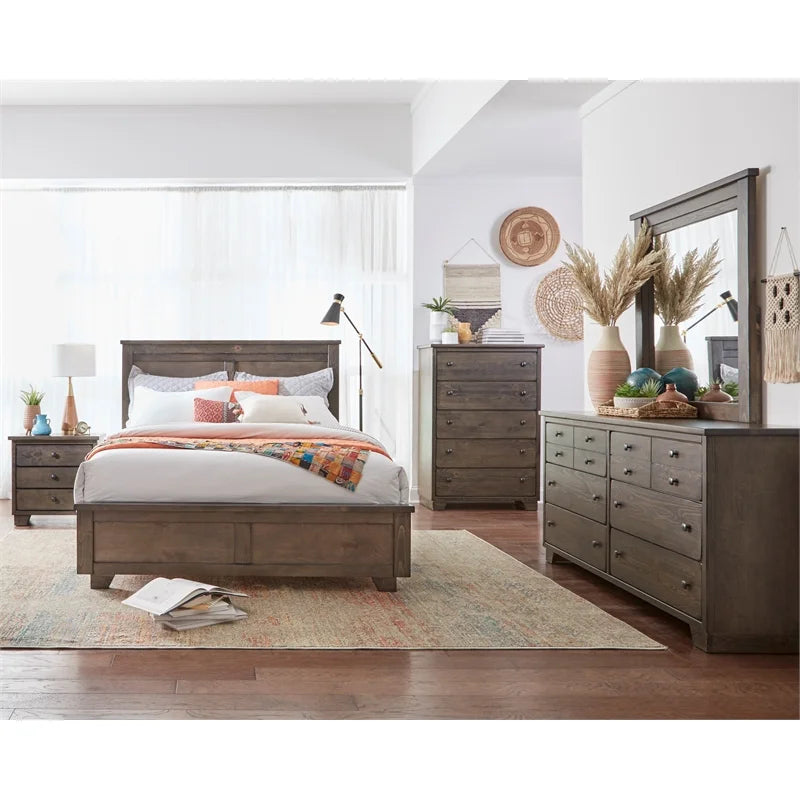 Saddle Brown Wood Drawer Dresser C9474