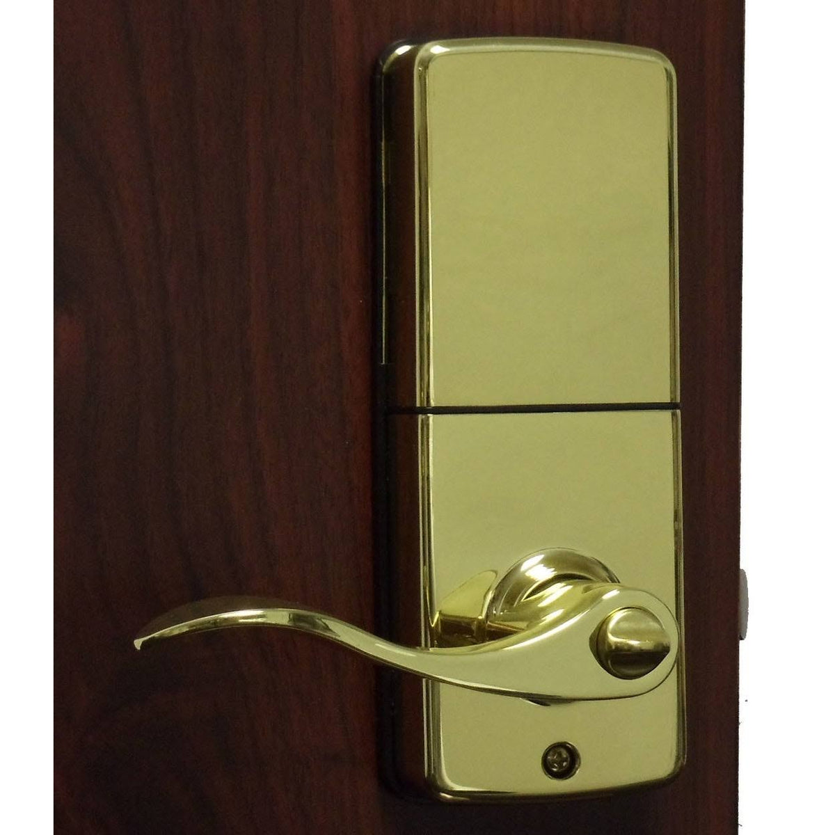 Digital Electronic Door Lever, Bright Brass B4872