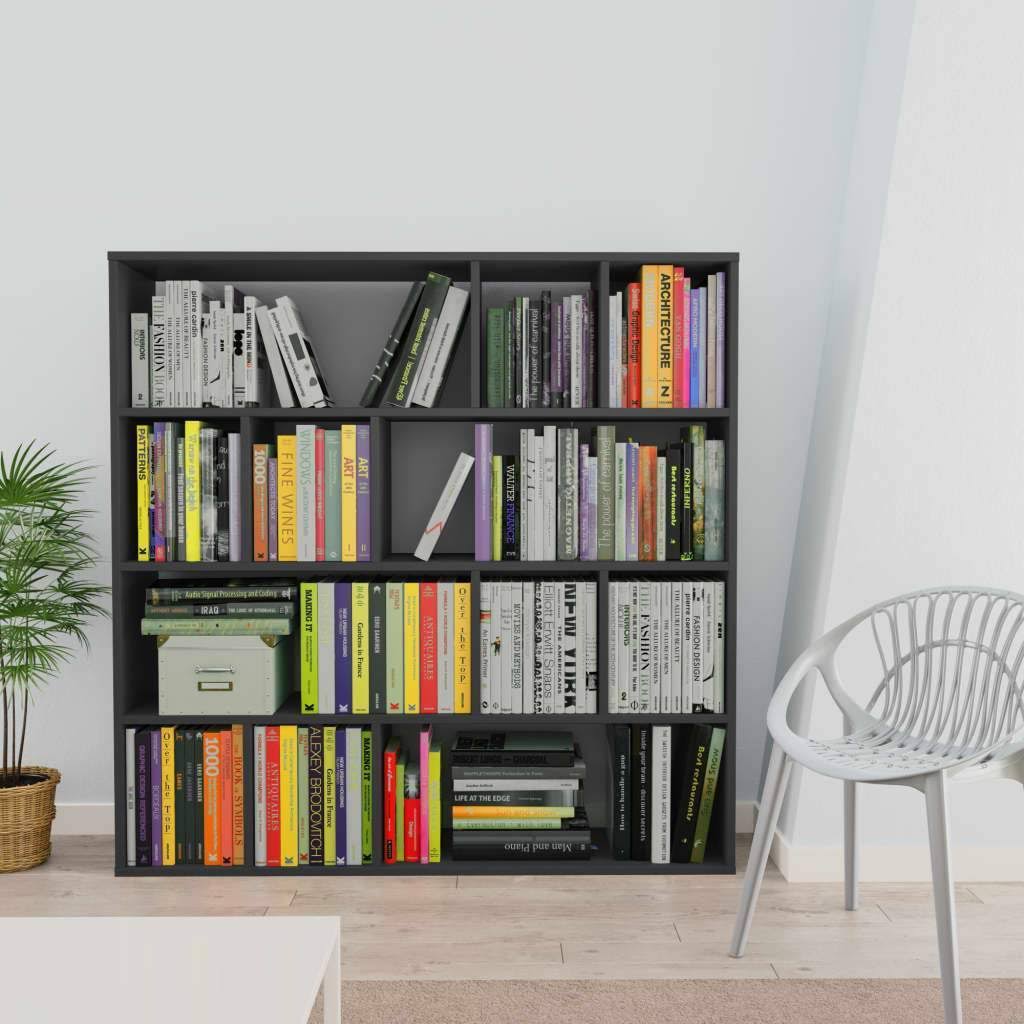 Concrete Gray Room Divider Book Cabinet Chipboard G7462