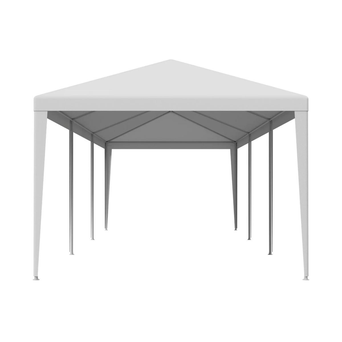 10'x30' White Outdoor Gazebo Canopy with 8 Removable Walls E603976