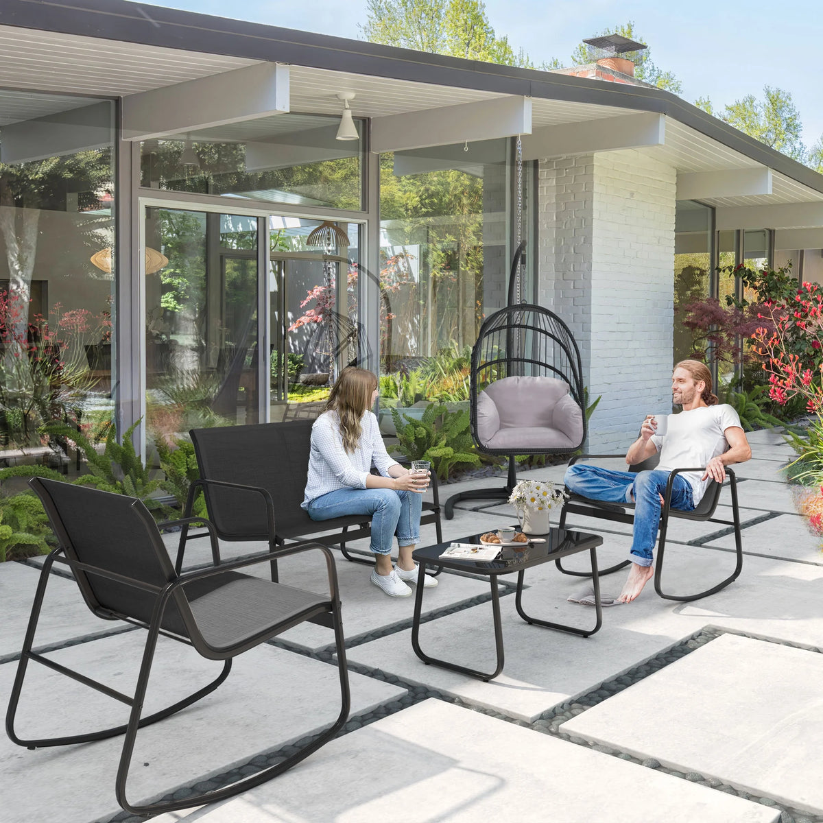 4-Piece Outdoor Patio Bistro Furniture Set K537