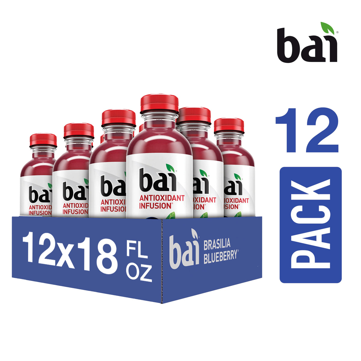 Gluten-Free Brasilia Blueberry Antioxidant Drink, 18 Fl Oz, 12 Pack Bottles I5553