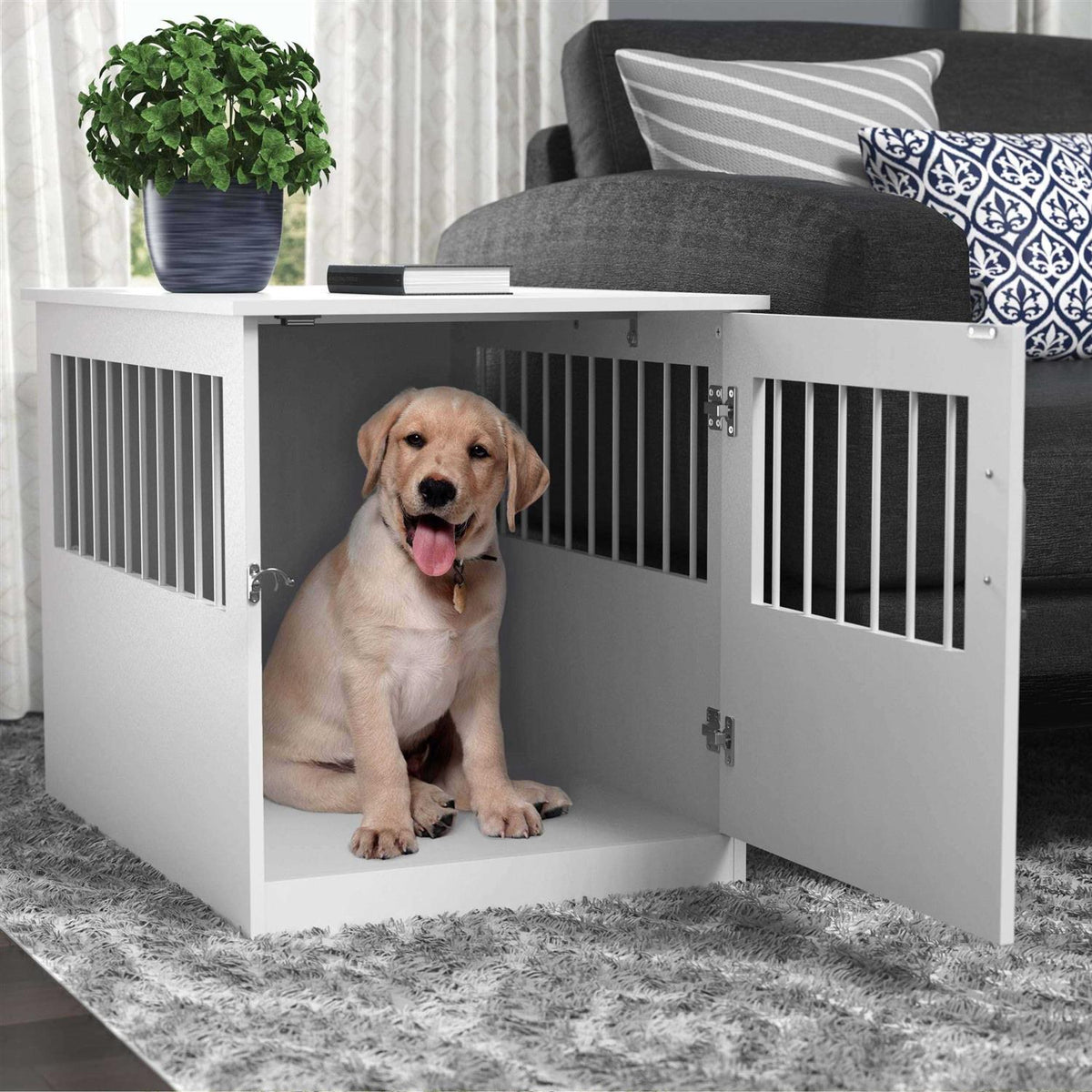 End Table and Pet Crate E9853