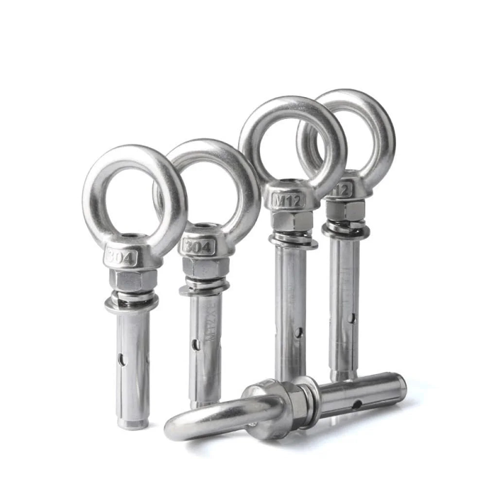 304 Stainless Steel Lifting Eye Bolt M8x90mm 2pcs Y914399