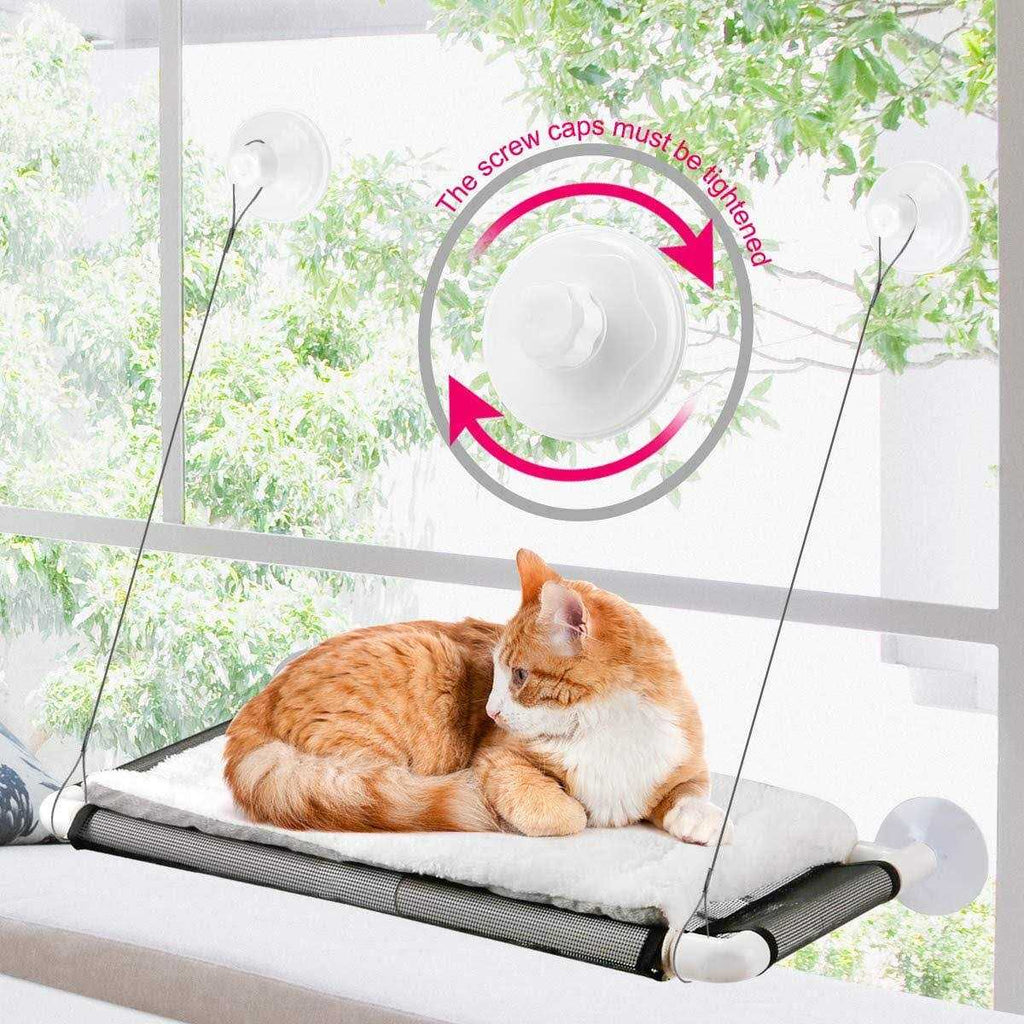 Cat Window Perch Hammock Seat with Fleece Blanket J5319