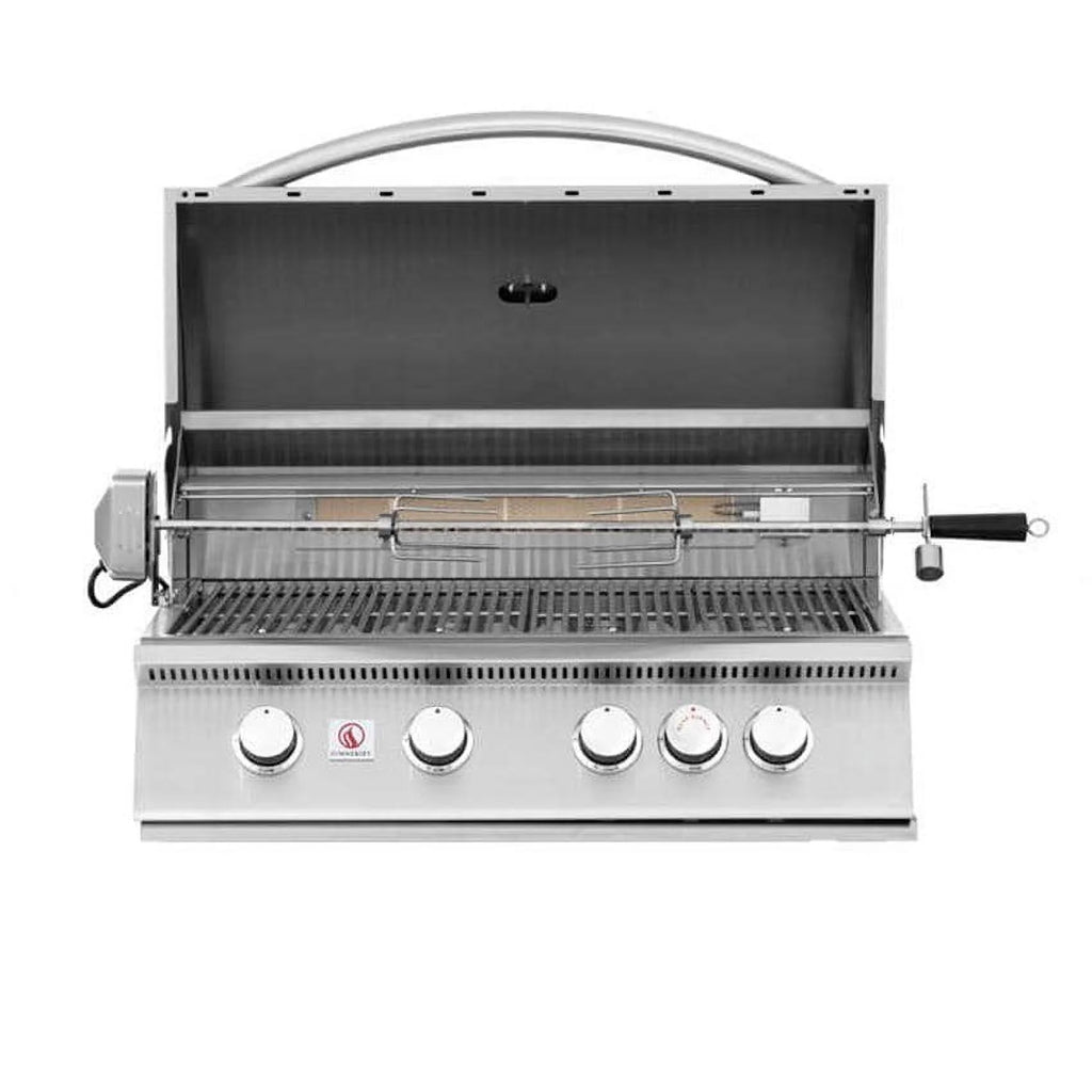 32-Inch 4-Burner Built-In Propane Gas Grill With Rear Infrared Burner C1205