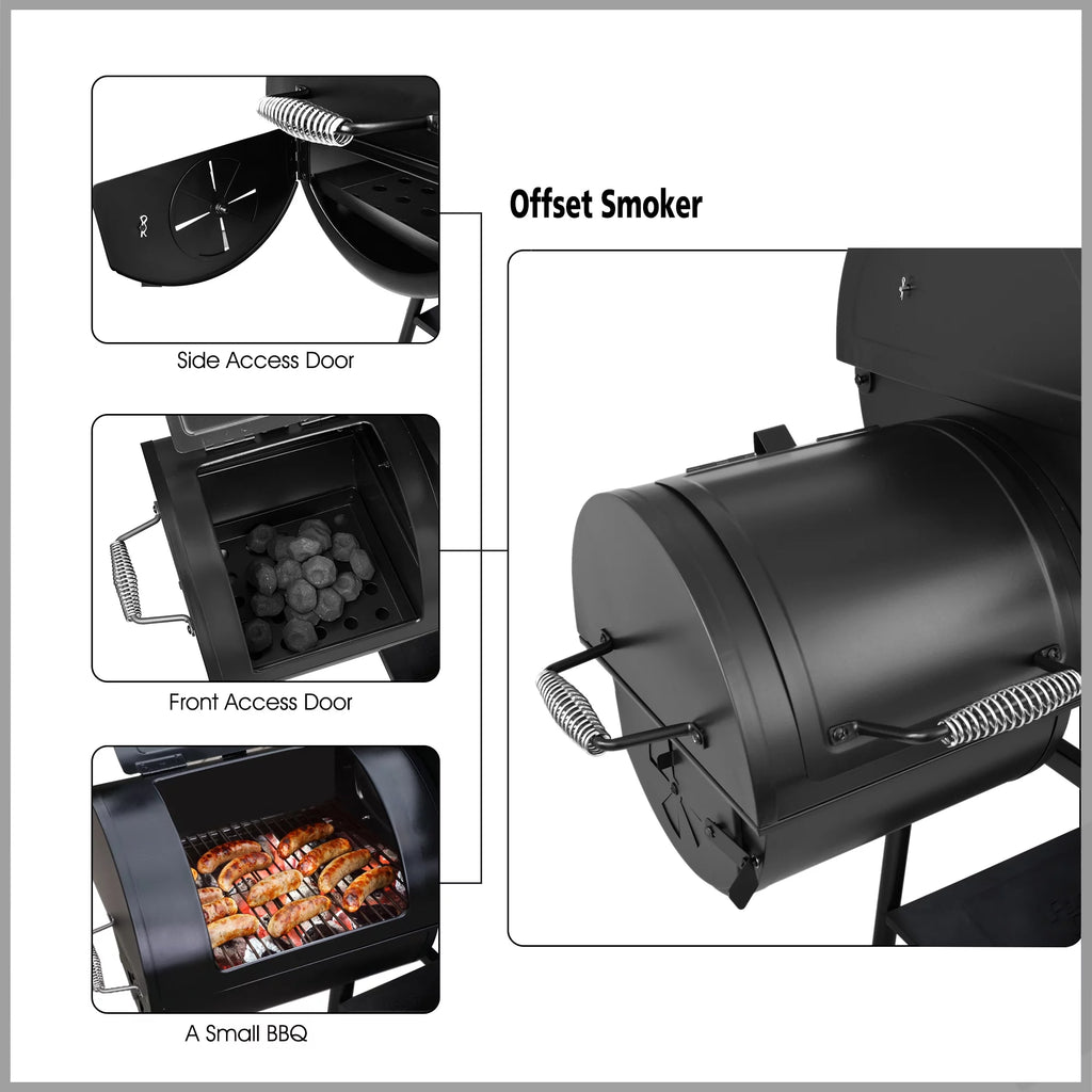 Charcoal Grill with Offset Smoker F572