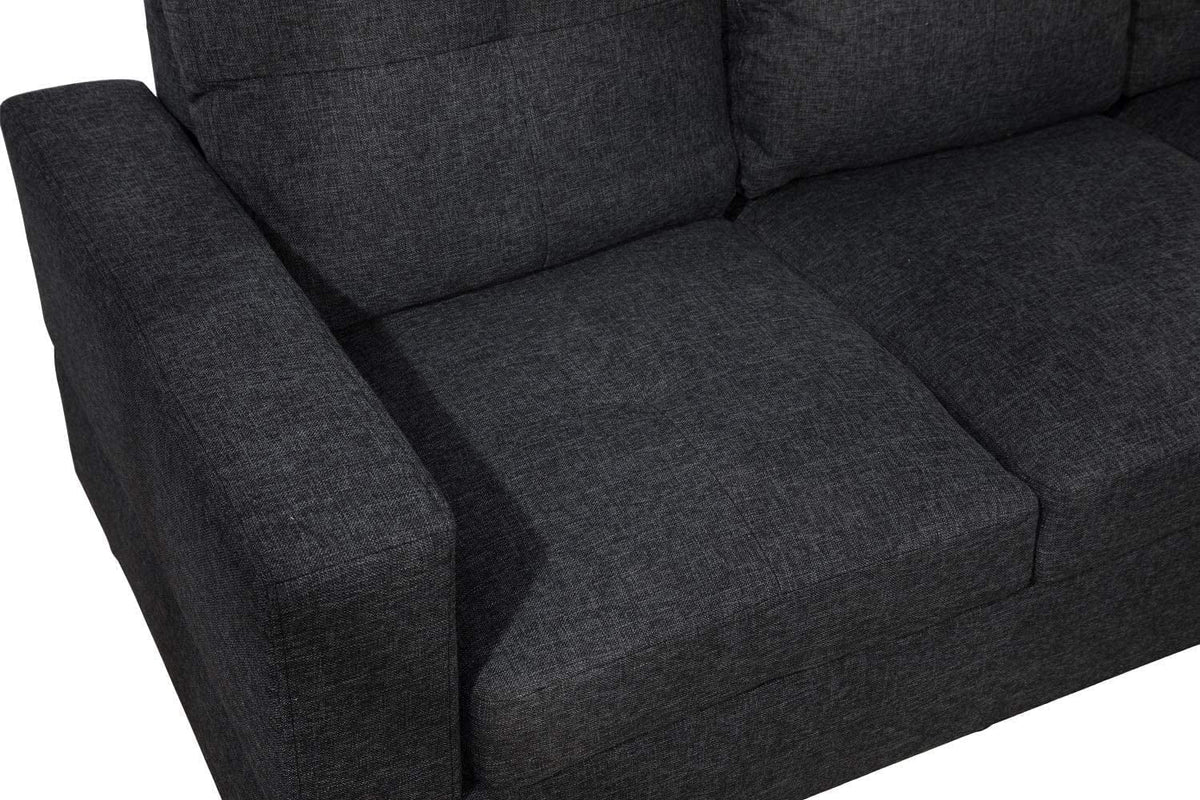103" Wide Linen Left Hand Facing Sofa & Chaise with Ottoman W5381