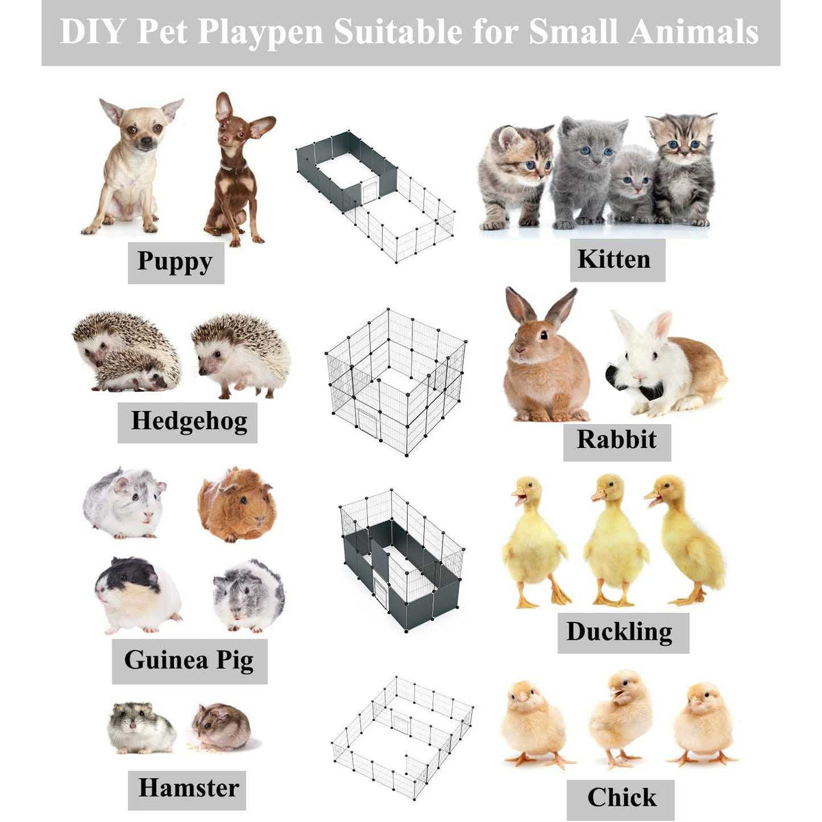 Small Animal Pet Playpen with Door K6299