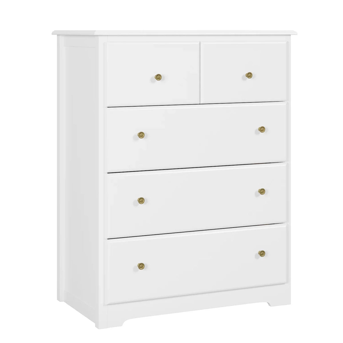 White 5 Drawer Dresser G804