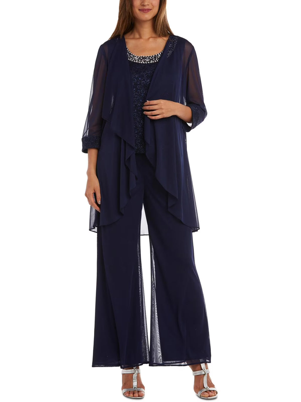 3PC Lace Trim Pant Outfit E689