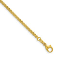 14K Yellow Gold Solid Box Chain Necklace 18" F64308