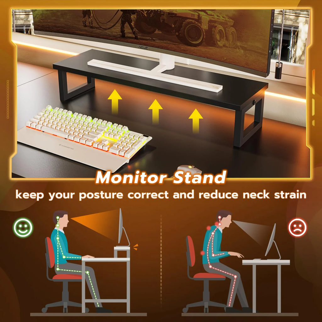 Black Reversible L-Shaped Computer Desk with Hutch and Drawers M21465