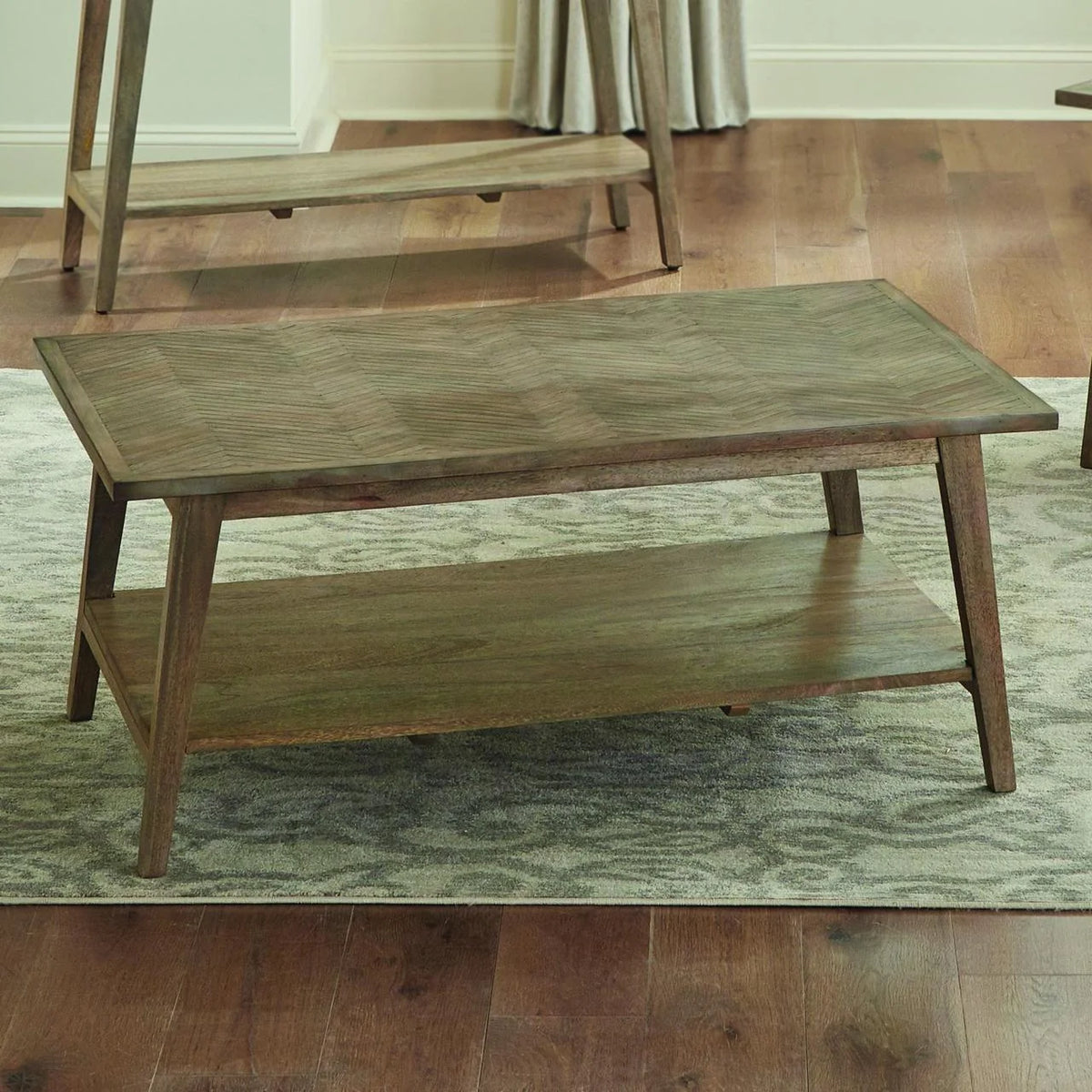 Natural Wood Rectangle Cocktail Table Z511