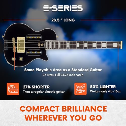 Gloss Black Electric Guitar with Headphone Amp Q521358