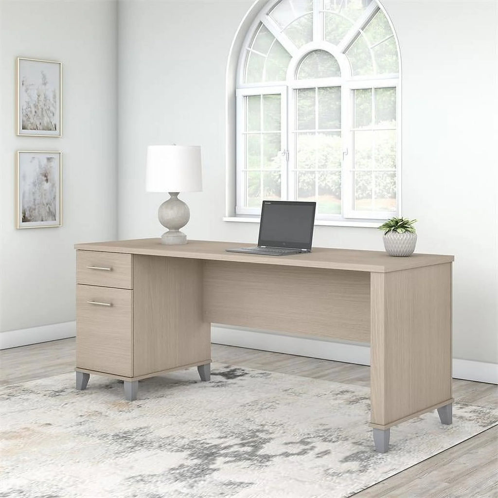 72" Engineered Wood Office Desk with Drawers V2203