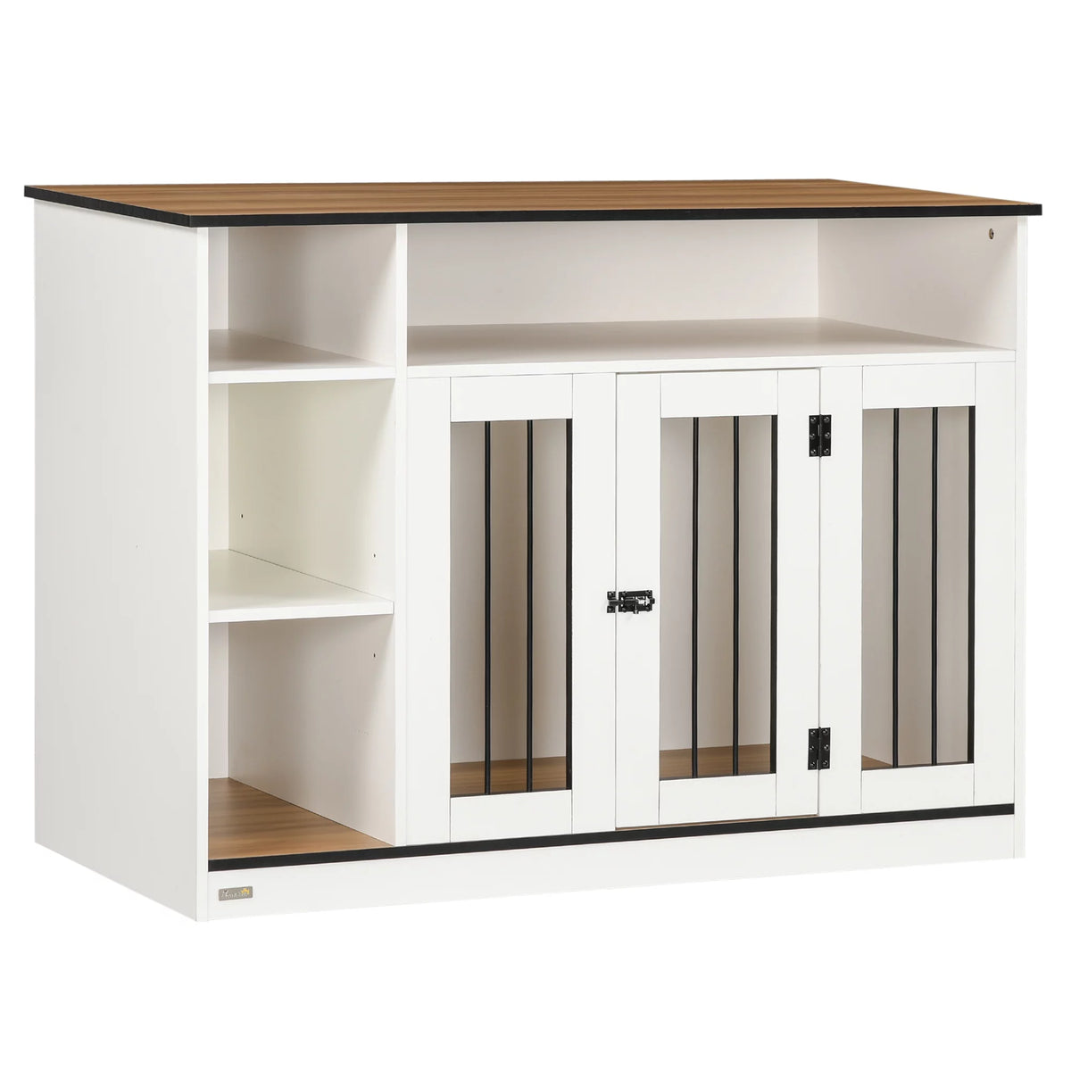 White Dog Crate Furniture with Storage Q649